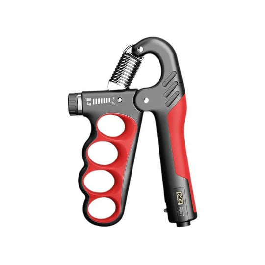Red adjustable hand grip strengthener