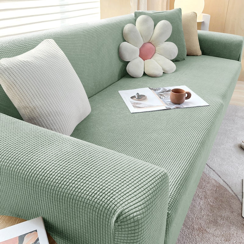 Textured Stretch Sofa Slipcover for Non Slip Furniture Protection
