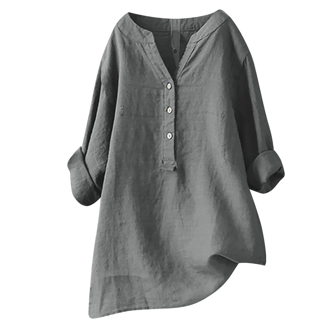 Relaxed Cotton Linen Shirt for Casual Summer Days