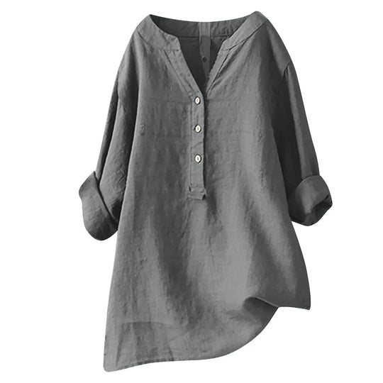 Relaxed Cotton Linen Shirt for Casual Summer Days