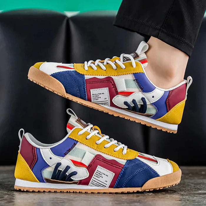 Colorful Retro Low Top Sneakers for Casual and Summer Wear