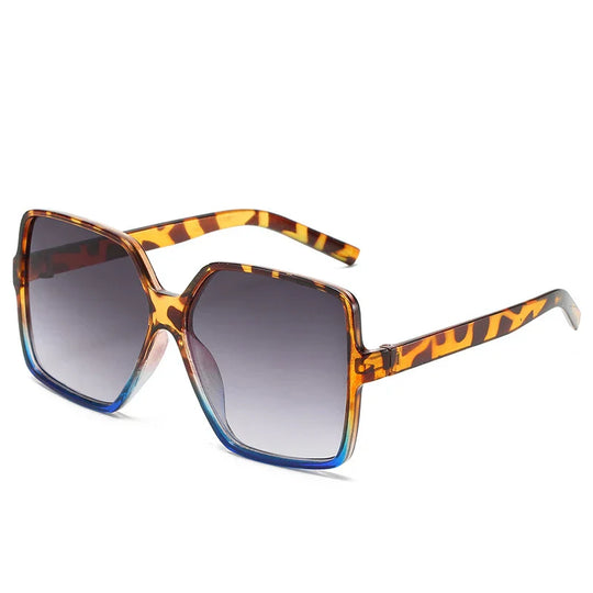 Oversized Gradient Square Sunglasses with UV400 Protection for Women