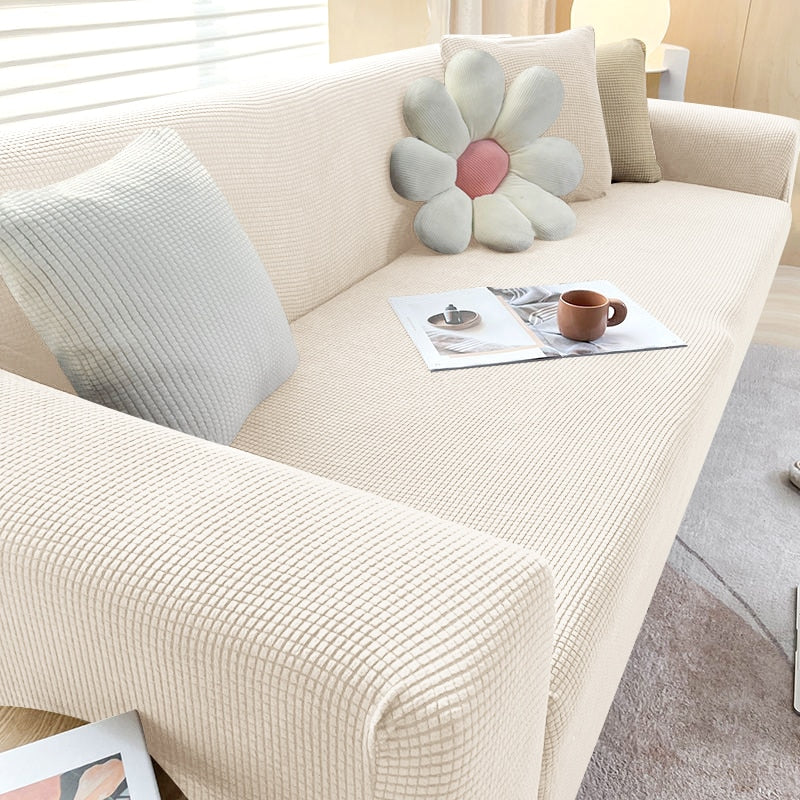 Textured Stretch Sofa Slipcover for Non Slip Furniture Protection