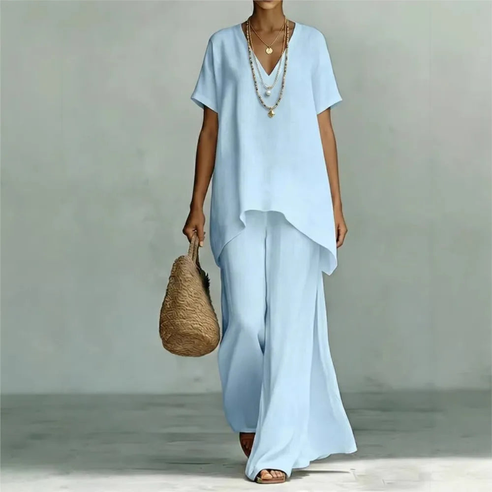 Relaxed Linen Two-Piece Set for Summer Days