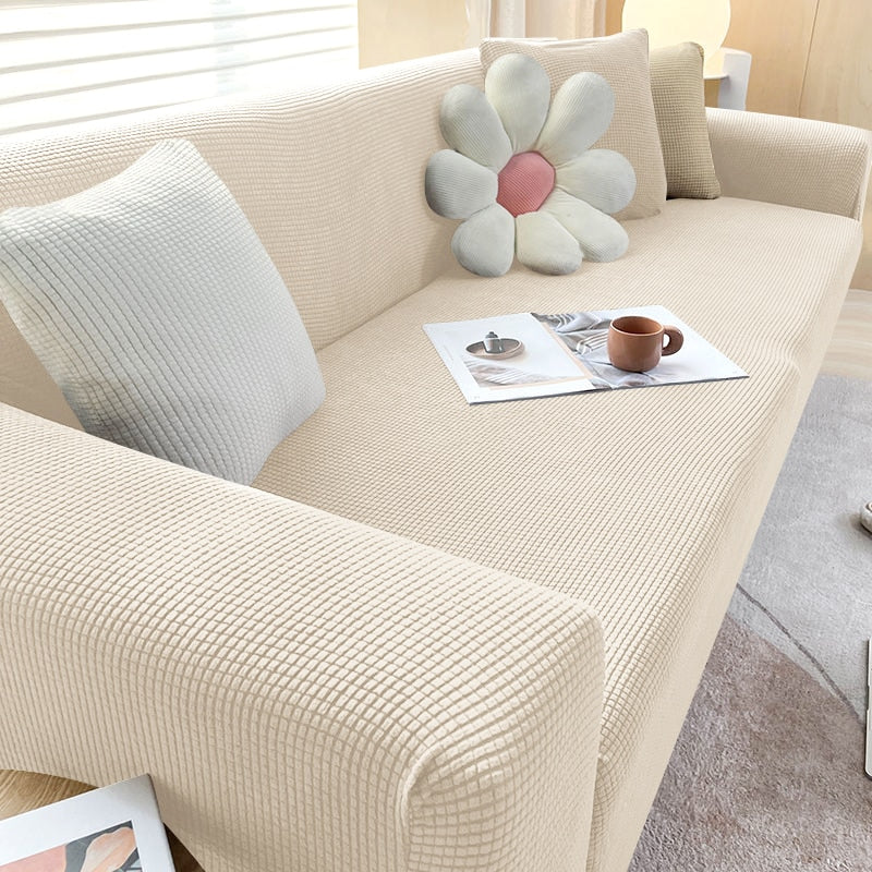 Textured Stretch Sofa Slipcover for Non Slip Furniture Protection
