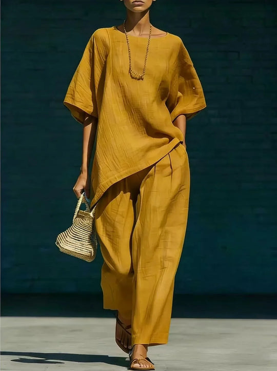Relaxed Linen Two Piece Set for Summer