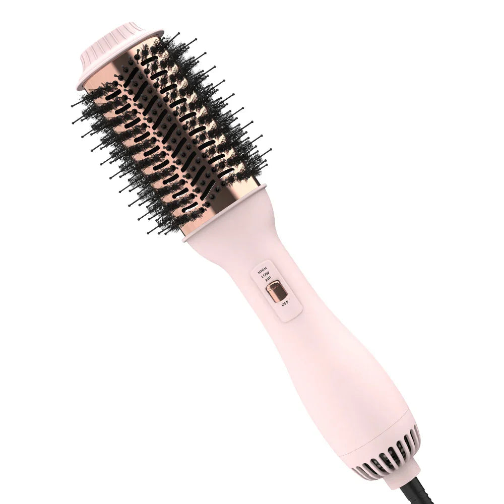 Salon Volumizing Hot Air Brush with Curling Function for Smooth Bouncy Hair