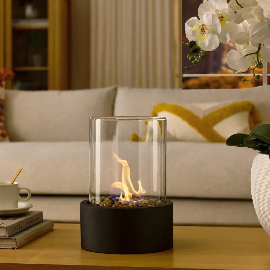 Fireplace on coffee table