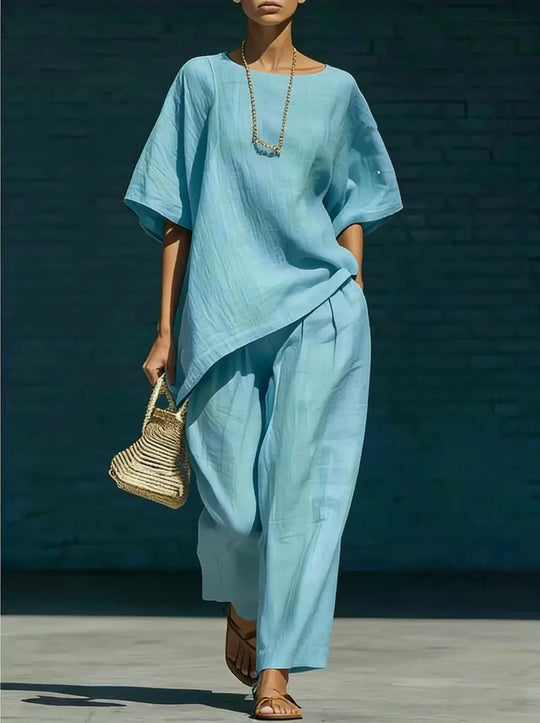 Relaxed Linen Two Piece Set for Summer