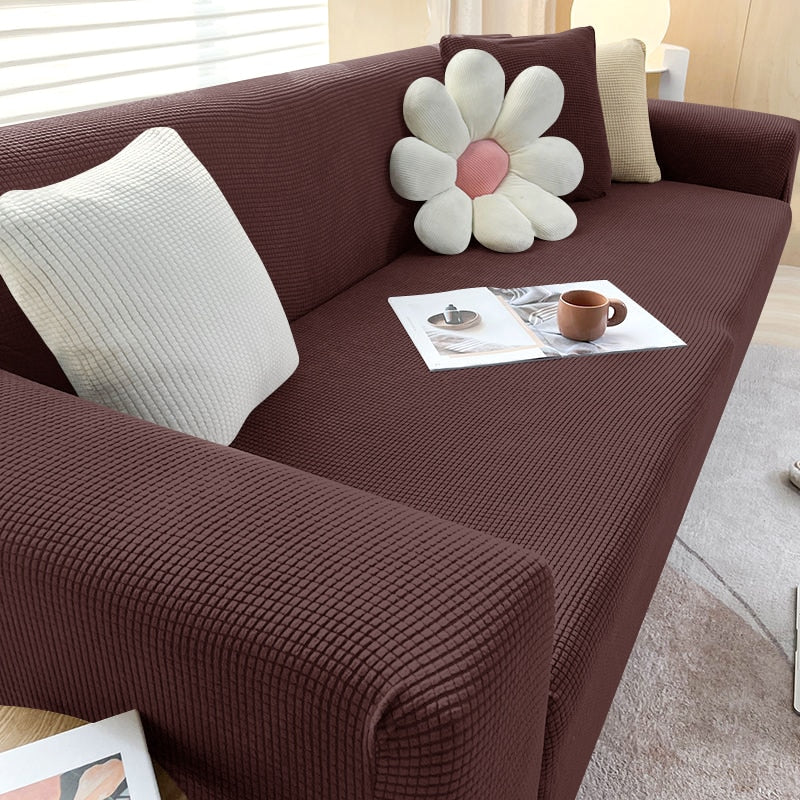 Textured Stretch Sofa Slipcover for Non Slip Furniture Protection
