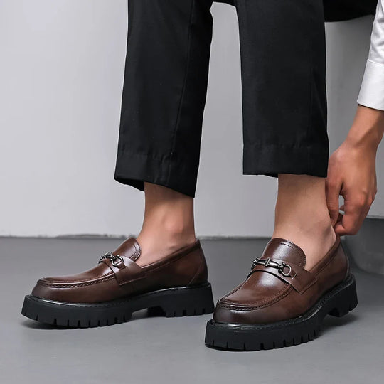 Classic Leather Dress Loafers for Business and Formal Wear