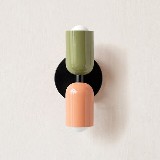 Macaroon Dual Globe LED Wall Sconce for Bedroom and Hallway