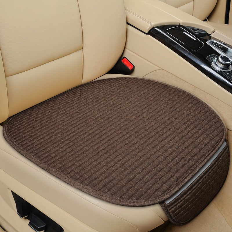Universal Anti Slip Linen Car Seat Cushion Cover Mat for Front and Rear Seats