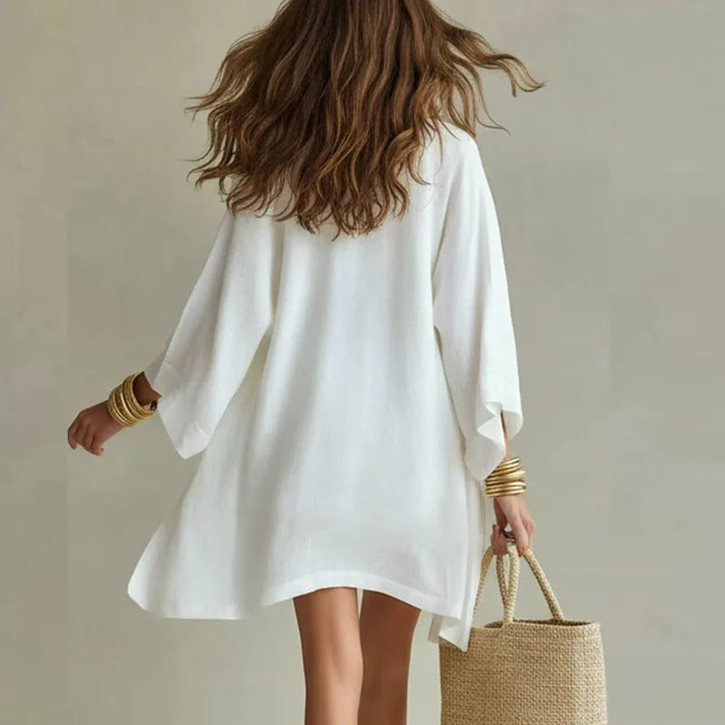 Relaxed Linen Vest Top and Drawstring Shorts Three Piece Set for Summer