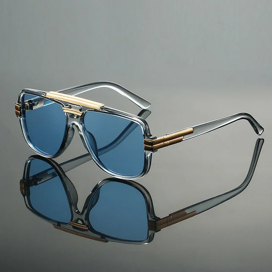 Oversized Double-Bridge Pilot Sunglasses for Everyday UV Protection