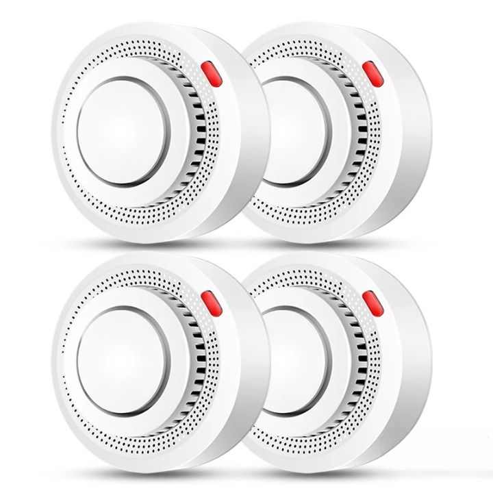 Smart WiFi smoke detector White 4PCS