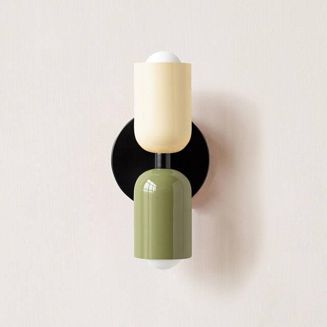 Macaroon Dual Globe LED Wall Sconce for Bedroom and Hallway