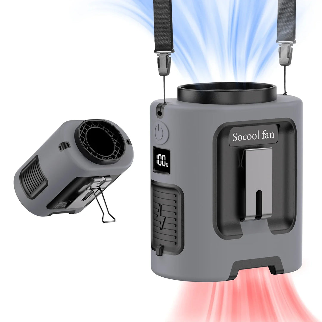 Portable Rechargeable Waist Fan for Outdoor and Travel Cooling