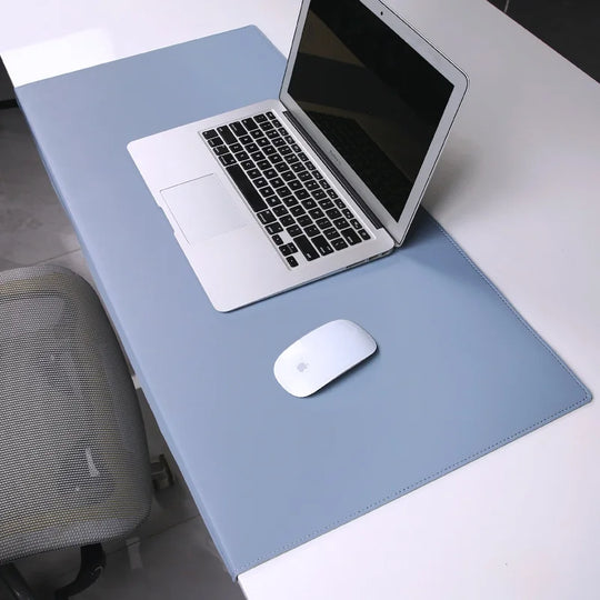 Blue desk mat