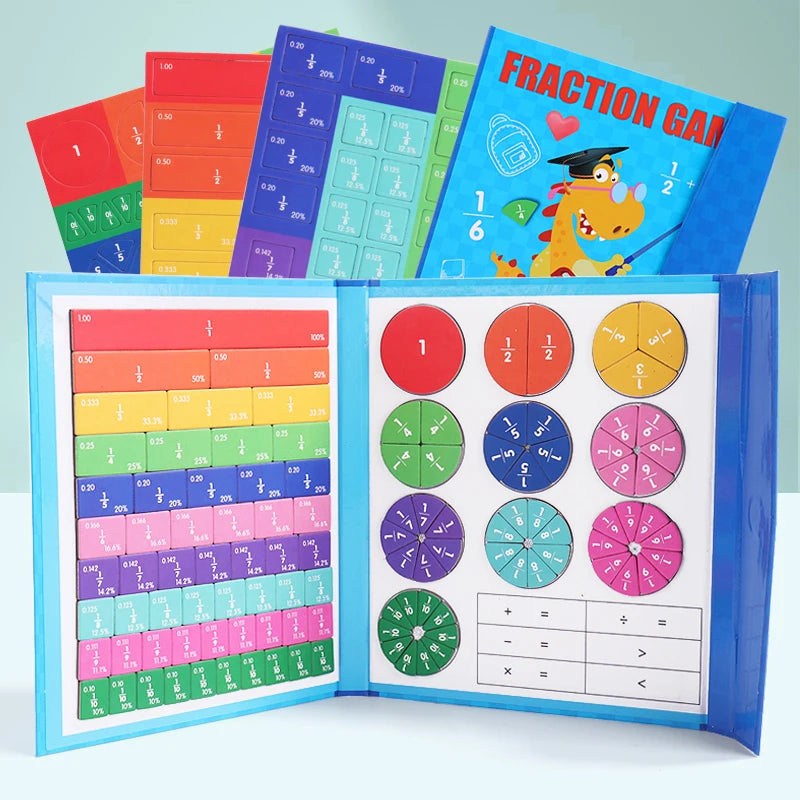 Magnetic Fraction Learning Board for Montessori Math Practice