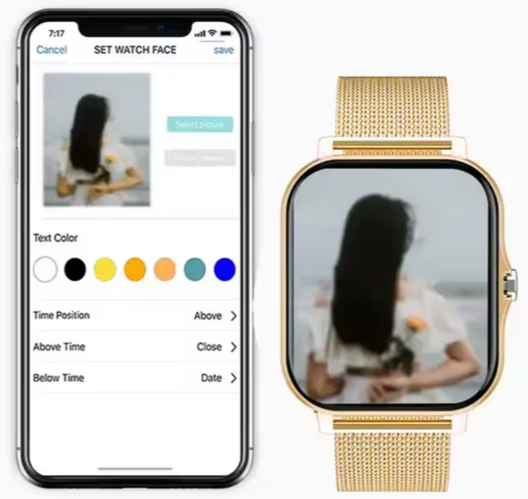 Slim Touchscreen Fitness Smartwatch for Women with Health Tracking