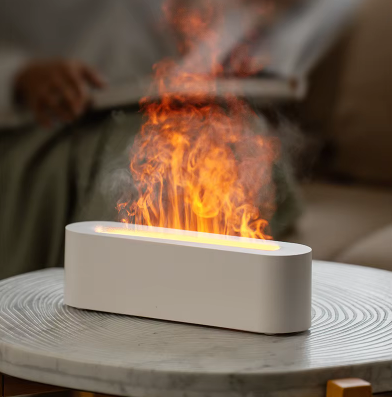 White flame effect aroma diffuser