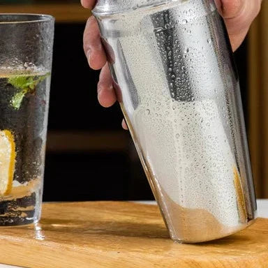 Sleek Stainless Steel Cocktail Bar Tool Set for Home Mixology