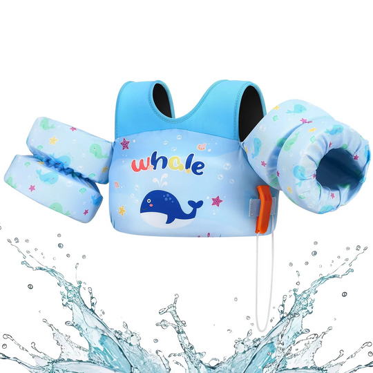 Blue whale kids swim vest