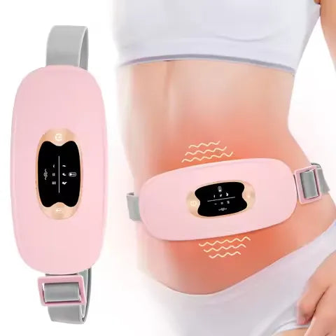 Woman wearing heating belt