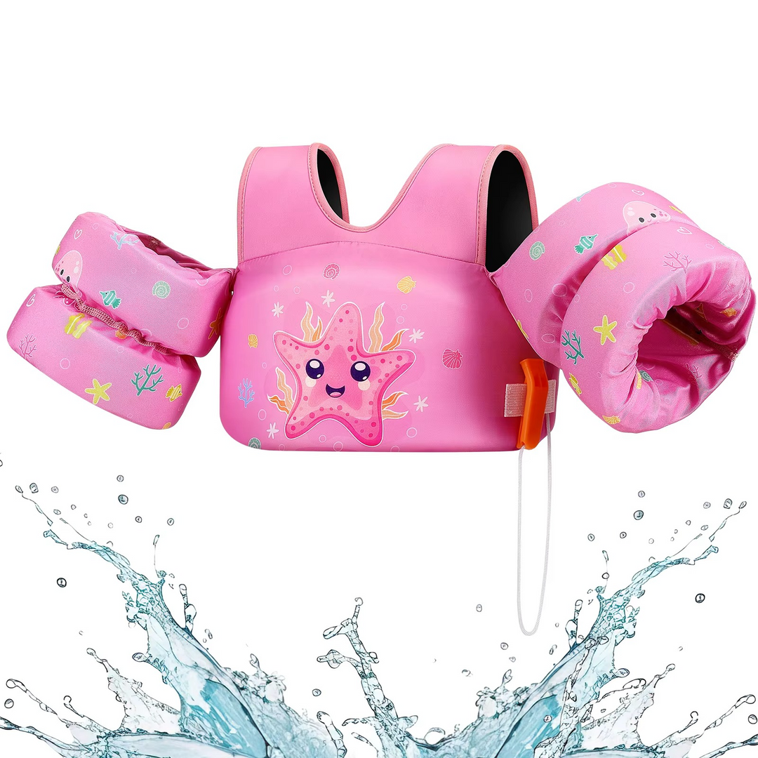 Magenta starfish kids swim vest