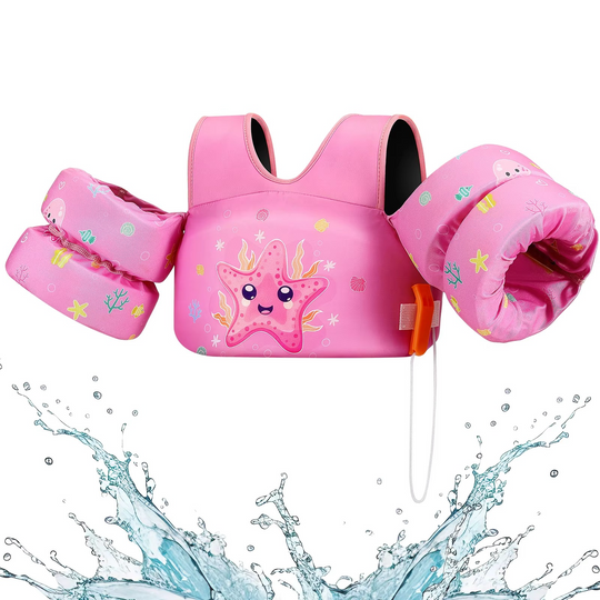 Magenta starfish kids swim vest