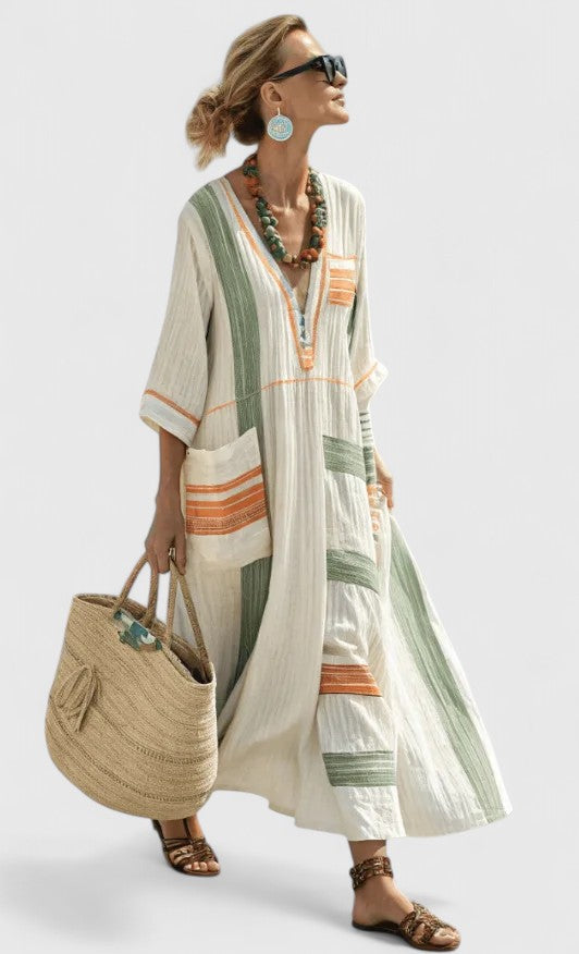 Elegant Flowing Full Length Maxi Dress for Day to Evening