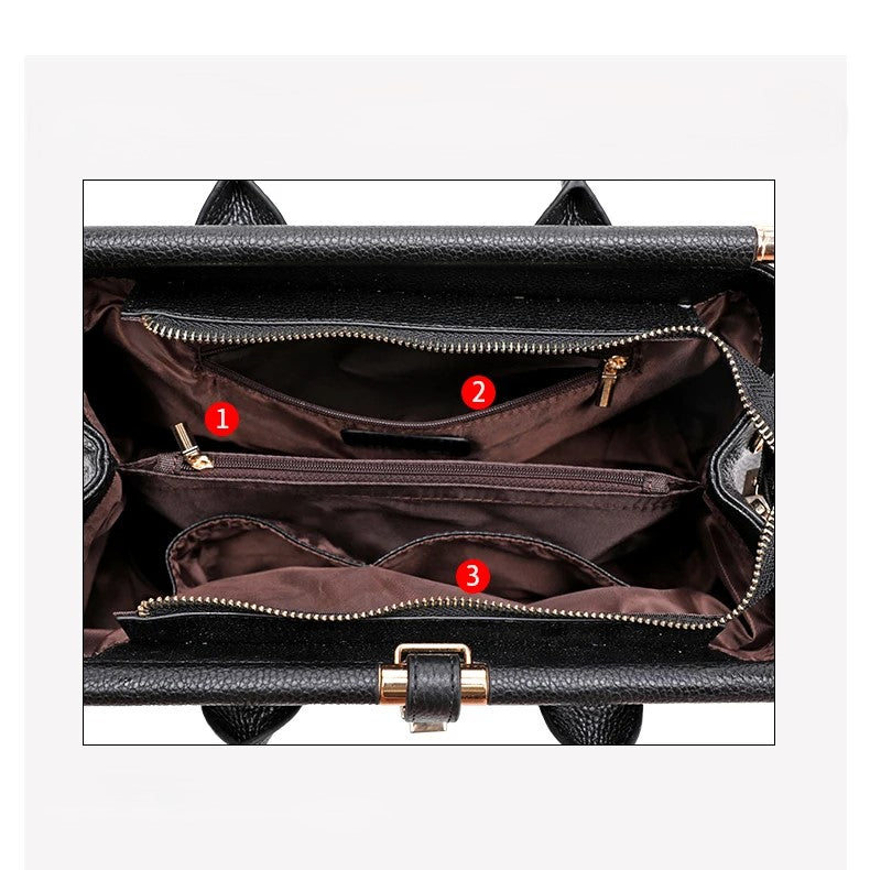 Elegant Alligator-Texture Leather Tote Bag for Work and Travel