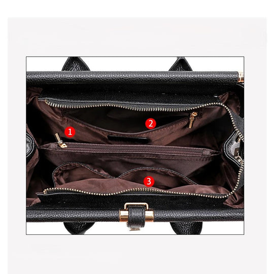 Elegant Alligator-Texture Leather Tote Bag for Work and Travel