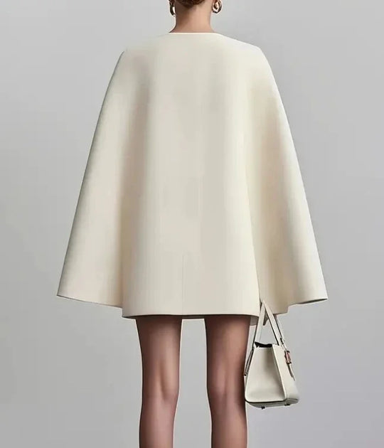 Sophisticated Cape Sleeve Blazer Mini Dress for Work
