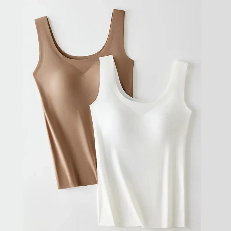 Seamless Built In Bra Tank Top for Layering