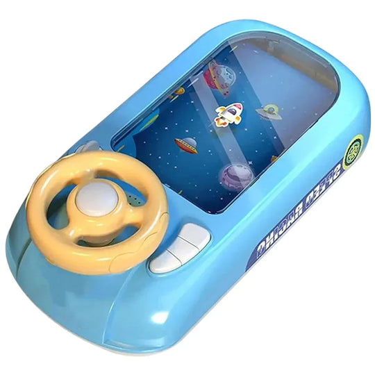 Blue driving simulator toy