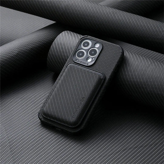 Slim MagSafe Leather Wallet Phone Case with Card Holder for iPhone