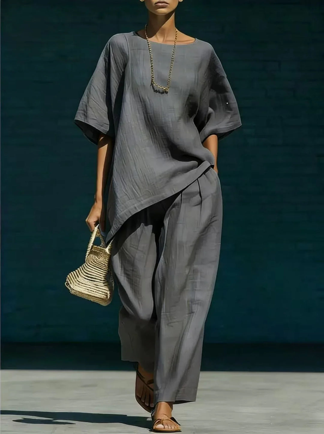 Relaxed Linen Two Piece Set for Summer
