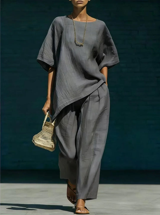 Relaxed Linen Two Piece Set for Summer