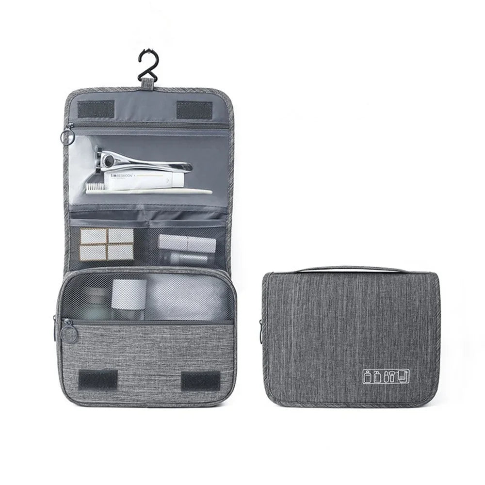 Hanging Travel Toiletry Bag with Multiple Compartments for Men and Women