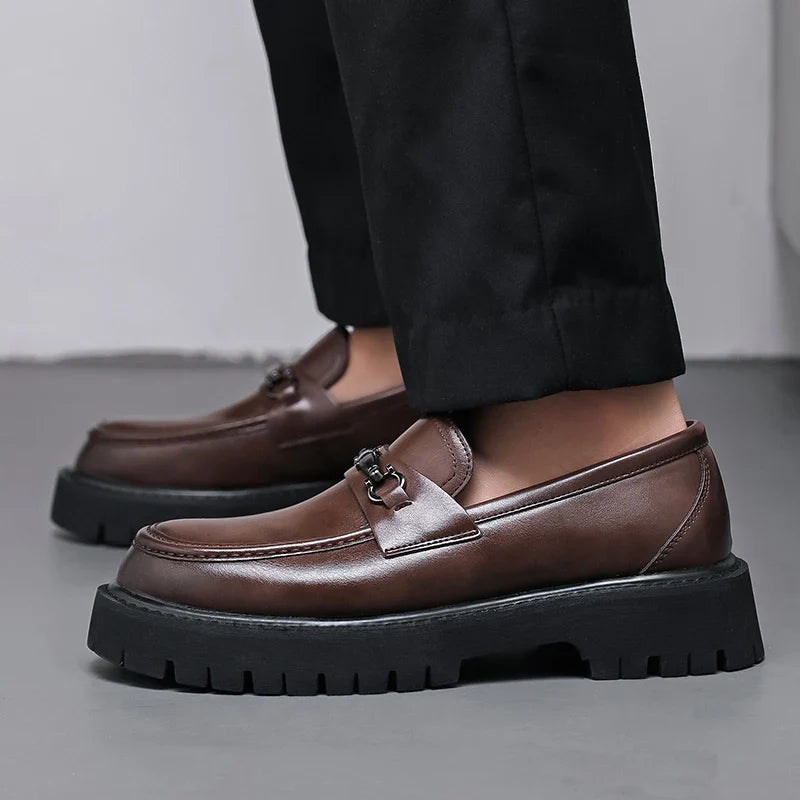 Classic Leather Dress Loafers for Business and Formal Wear