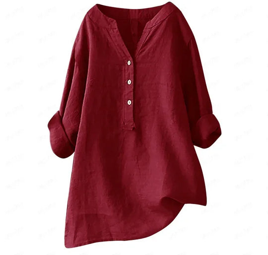 Relaxed Cotton Linen Shirt for Casual Summer Days