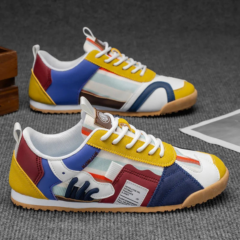 Colorful Retro Low Top Sneakers for Casual and Summer Wear