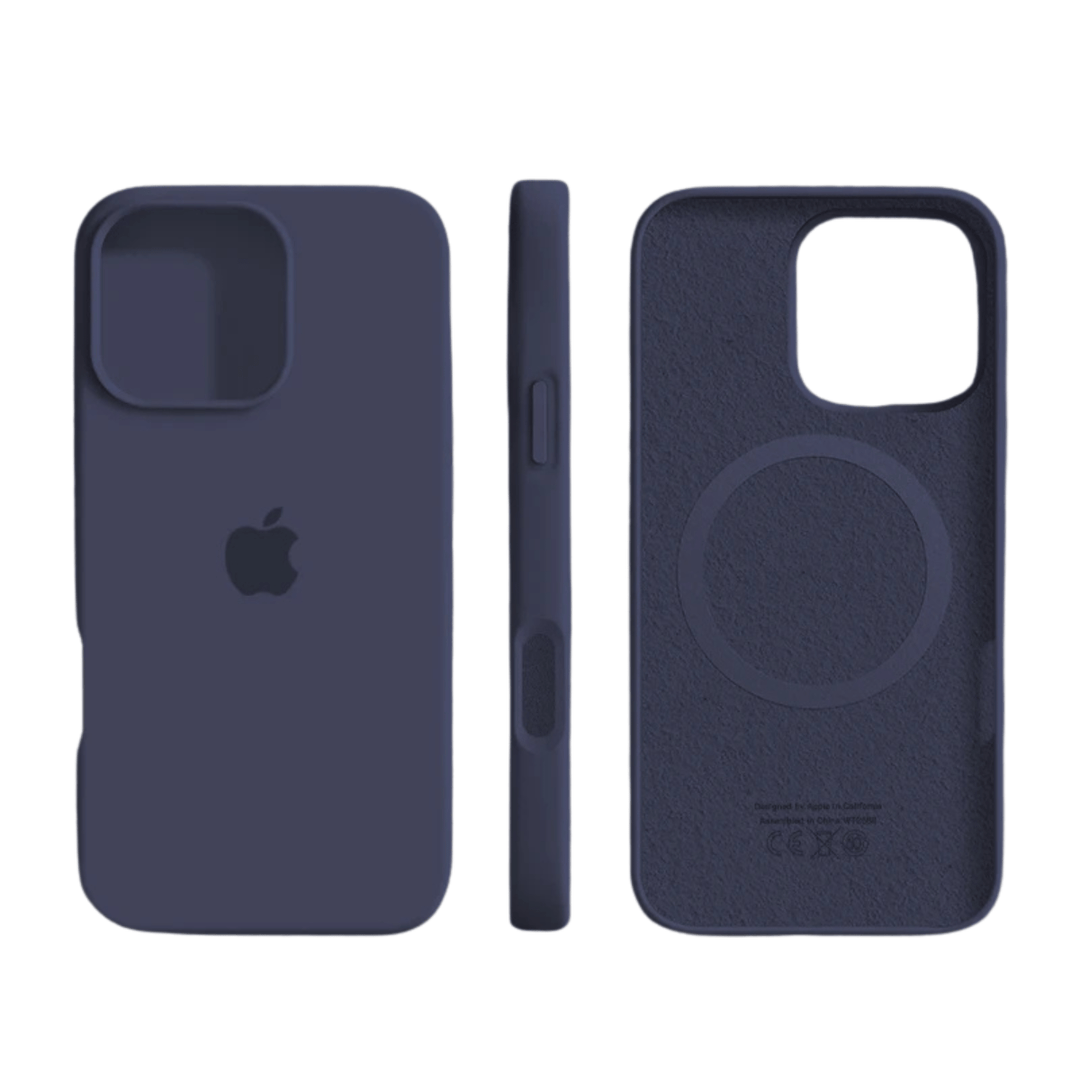 Soft-Touch Magnetic Silicone Phone Case for iPhone Protection