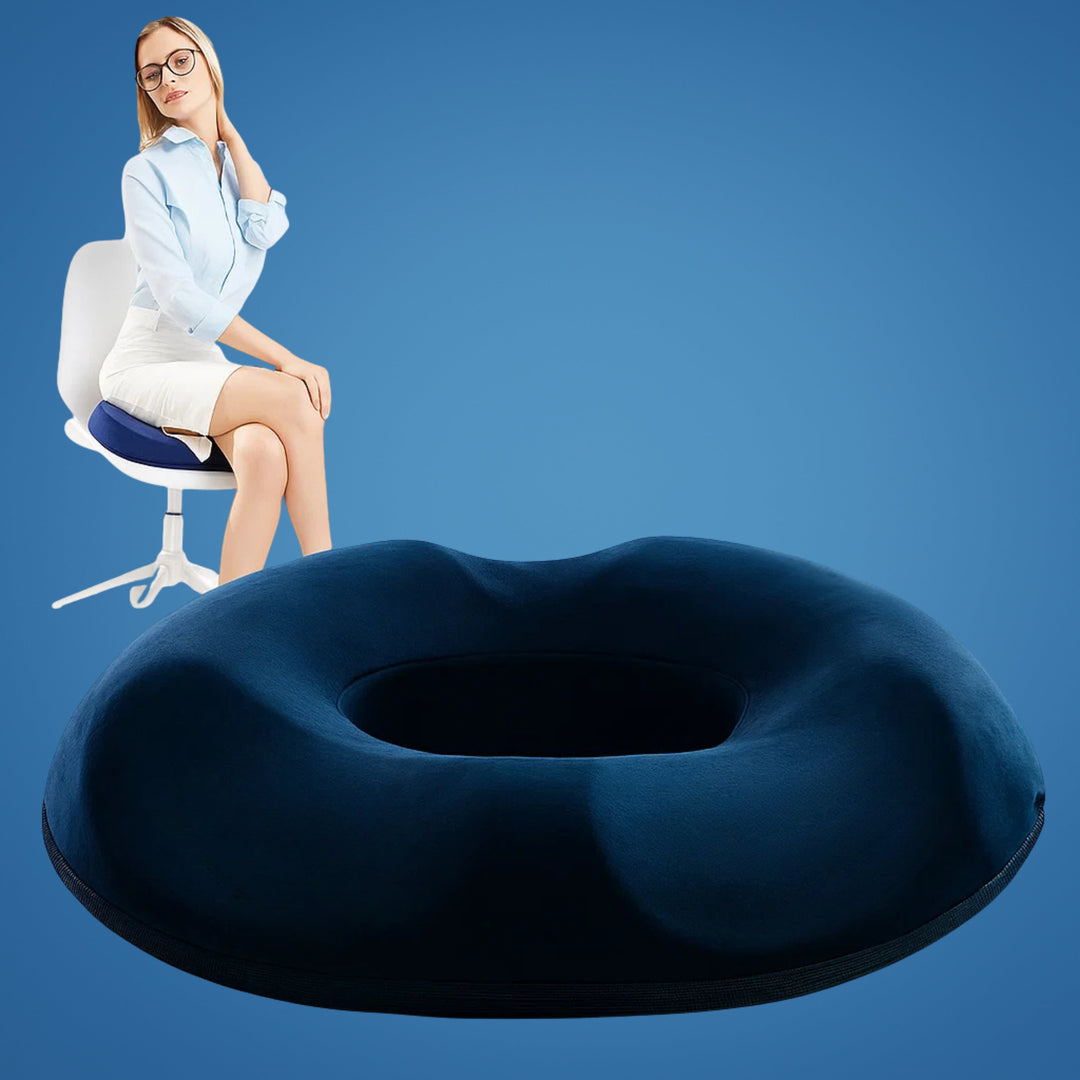 Memory Foam Donut Seat Cushion for Tailbone Comfort and Posture Support