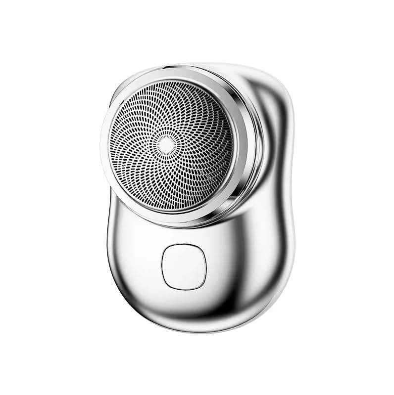 Silver mini electric shaver