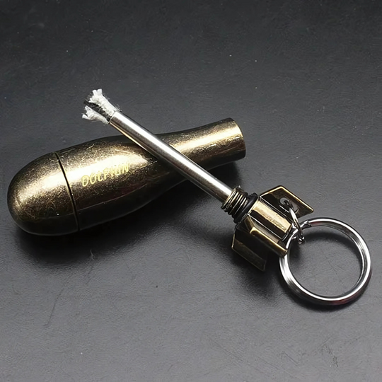 Waterproof Flint Fire Starter Survival Keychain for Camping and Outdoors