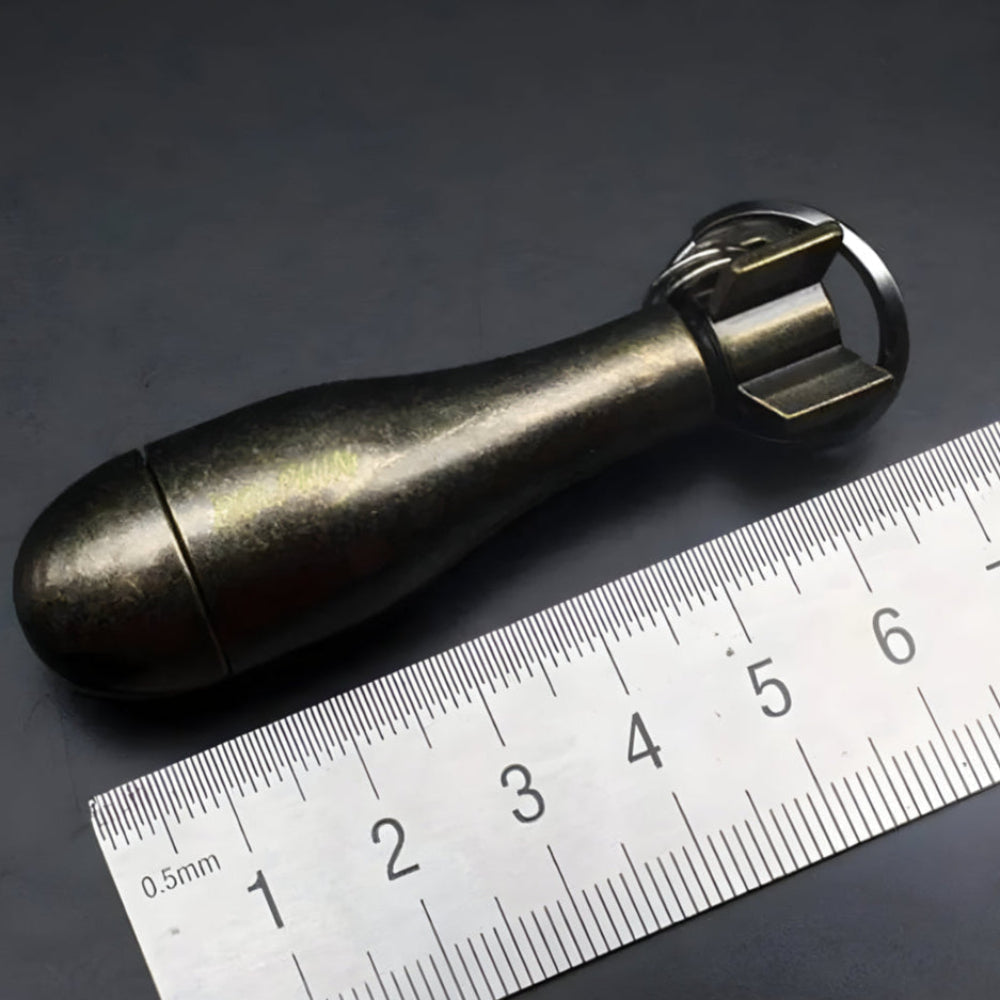 Waterproof Flint Fire Starter Survival Keychain for Camping and Outdoors