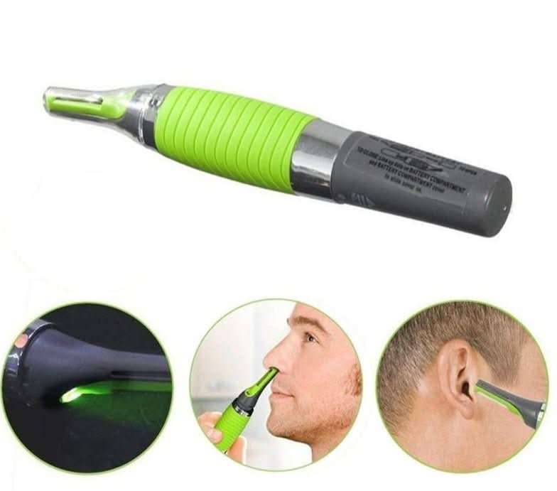 Precision LED Nose and Ear Hair Trimmer for Gentle Grooming